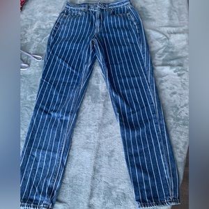 AE blue stripe jeans